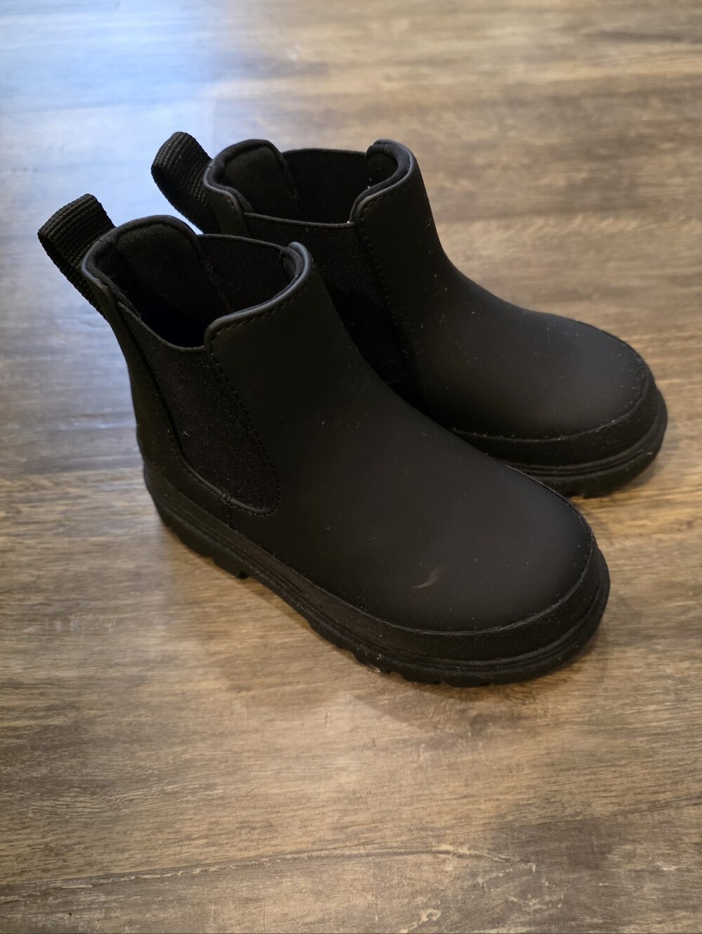 New Native Toddler Child Size 8 Black Fall Winter Rain Boots Boy's Or Girl's